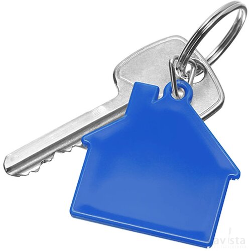 Sleutelhanger huis blauw
