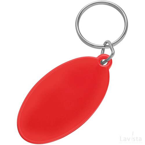 Sleutelhanger ovaal rood
