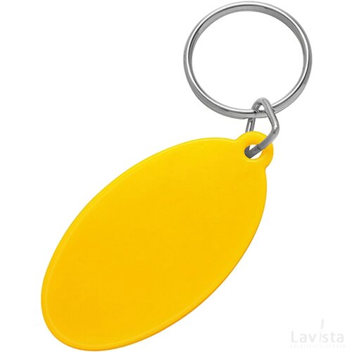Sleutelhanger ovaal geel