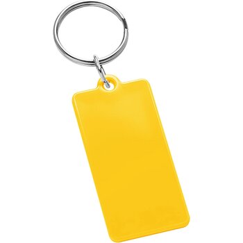 Sleutelhanger rechthoek geel