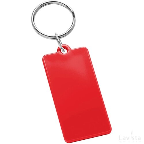Sleutelhanger rechthoek rood
