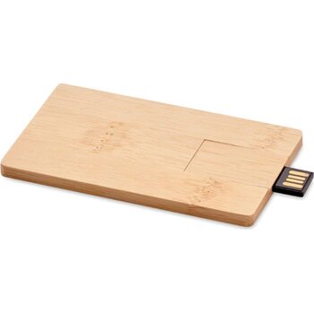 Bamboe usb stick 16gb Creditcard plus hout