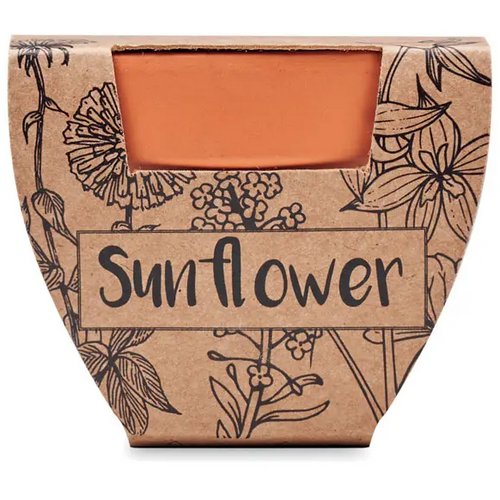 Potje zonnebloem Sunflower hout