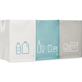 Set van 3 rpet gescheiden afval Three bin multicolour