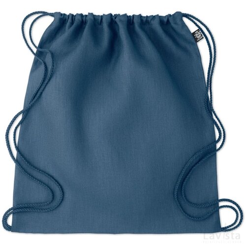 Hennep rugzak met koord Naima bag blauw