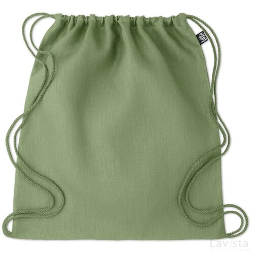 Hennep rugzak met koord Naima bag groen