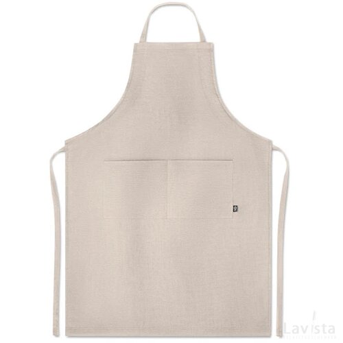 Verstelbaar schort van hennep Naima apron beige