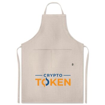 Verstelbaar schort van hennep Naima apron beige