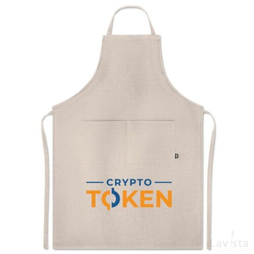 Verstelbaar schort van hennep Naima apron beige