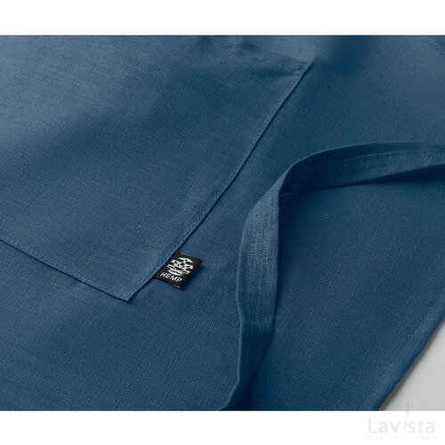 Verstelbaar schort van hennep Naima apron blauw