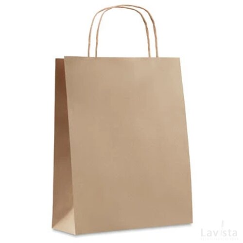 Kleine papieren geschenktas Paper tone s beige