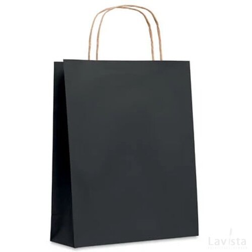 Kleine papieren geschenktas Paper tone s zwart