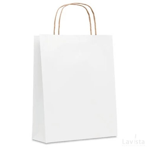 Kleine papieren geschenktas Paper tone s wit