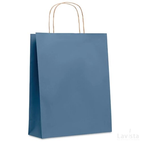Medium papieren geschenktas Paper tone m blauw