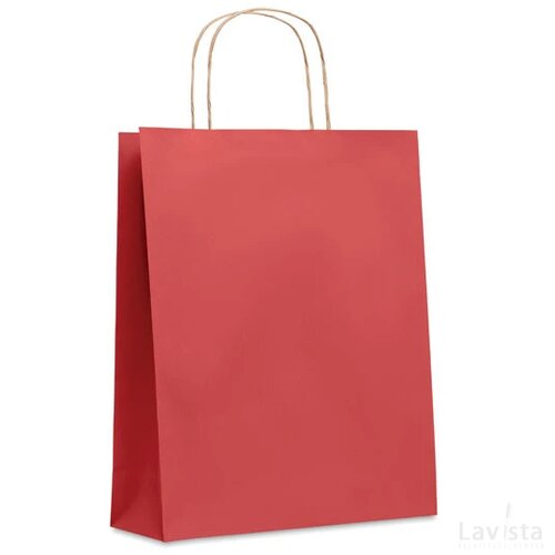 Medium papieren geschenktas Paper tone m rood