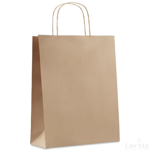 Medium papieren geschenktas Paper tone m beige