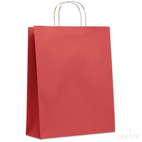 Grote papieren geschenktas Paper tone l rood