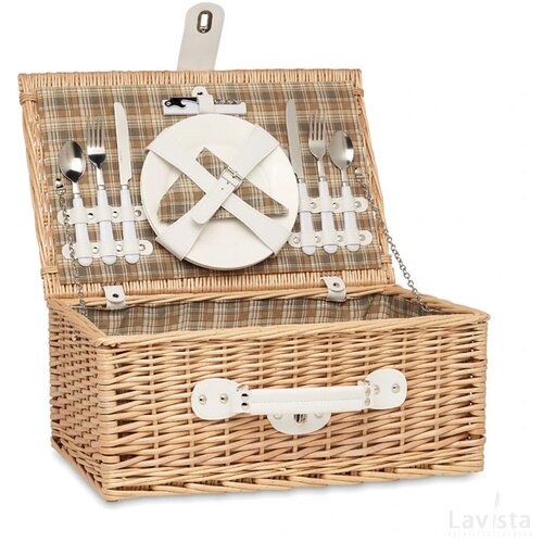 2-persoons rotan picknickmand Mimbre hout