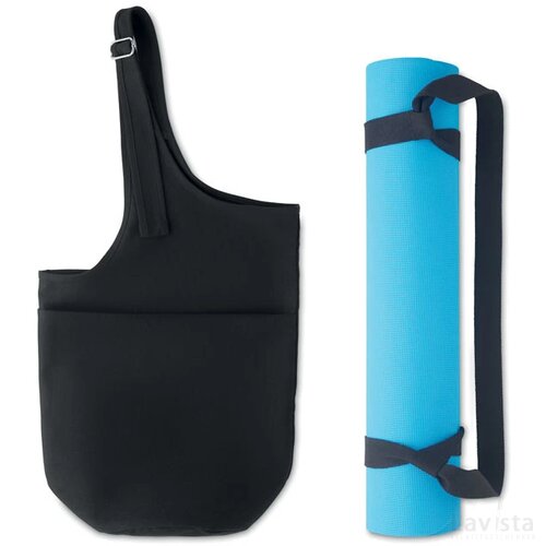 Fitnessmat met accessoires Yogi set zwart