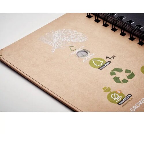 Notitieboek pijnboomzaad Grownotebook™ beige