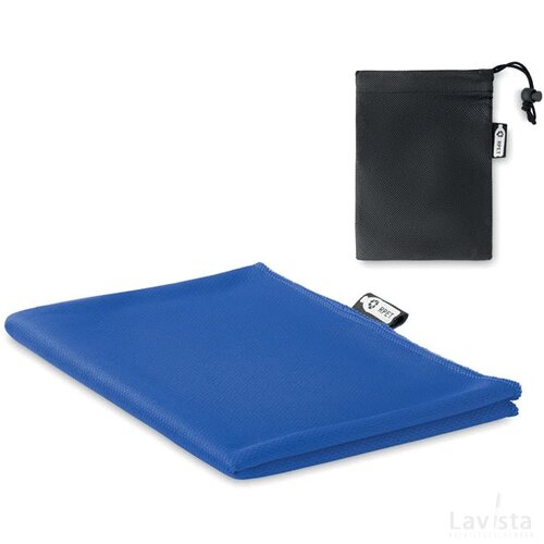 Rpet sporthanddoek in zakje Tuko rpet royal blauw