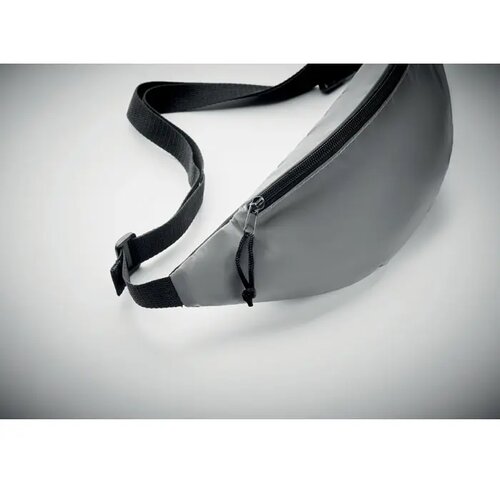 Reflecterende heuptas Visiwaist mat zilver
