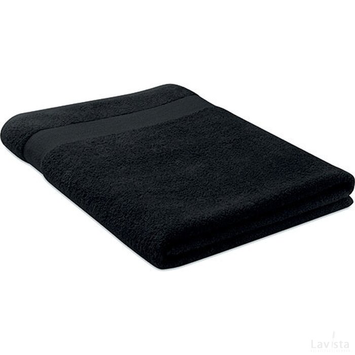 Handdoek organisch 180x100 Merry zwart