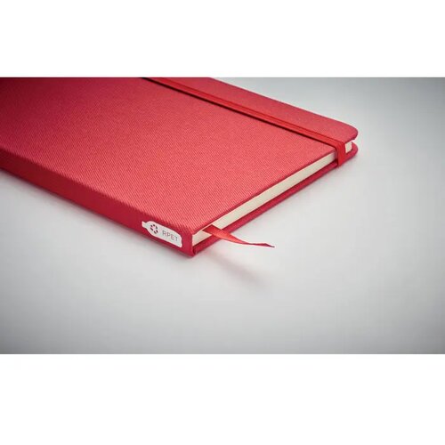 A5 notitieboek met rpet omslag Note rpet rood