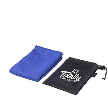RPET cool towel in pouch Zwart RPET cool towel in pouch Zwart