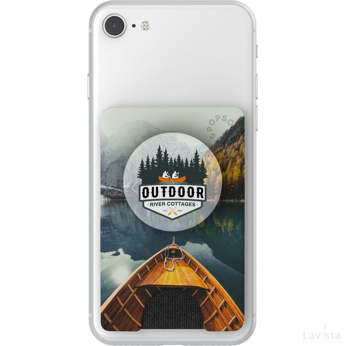 Popsockets® met pasjeshouder Zwart
