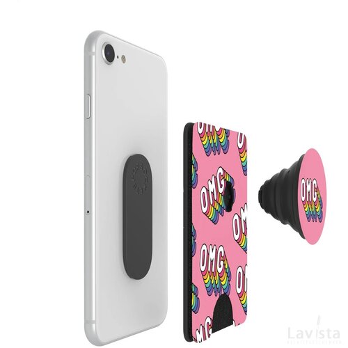 Popsockets® met pasjeshouder Zwart