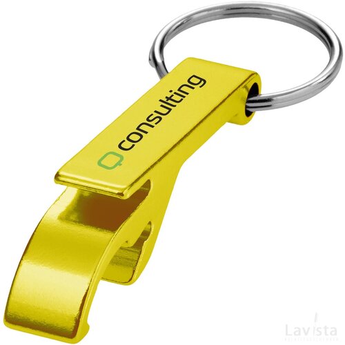 Sleutelhanger met fles- en blikopener Goud
