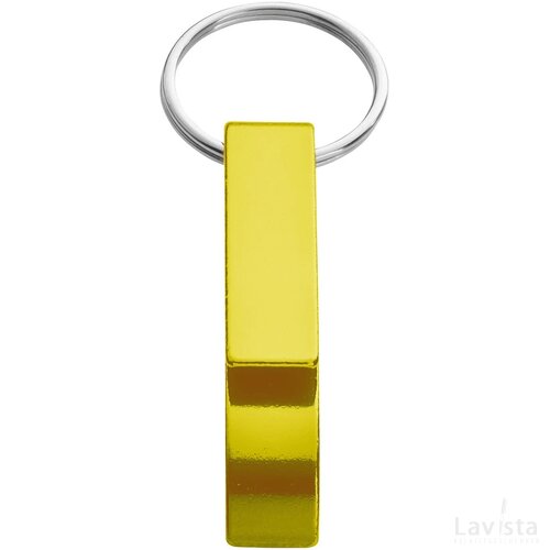 Sleutelhanger met fles- en blikopener Goud
