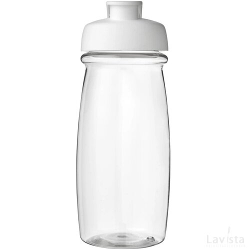 H2O Pulse® 600 ml sportfles met flipcapdeksel Transparant, Wit Transparant/Wit