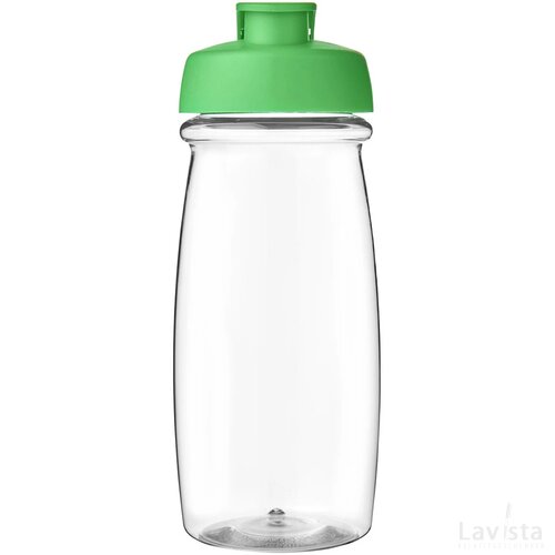 H2O Pulse® 600 ml sportfles met flipcapdeksel Transparant, Groen Transparant/Groen