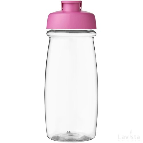 H2O Pulse® 600 ml sportfles met flipcapdeksel Transparant, Roze Transparant/Roze