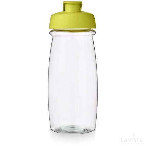 H2O Pulse® 600 ml sportfles met flipcapdeksel Transparant, Lime Transparant/Lime