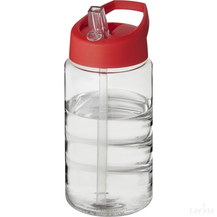 H2O Bop 500 ml sportfles met tuitdeksel Transparant, Rood Transparant/Rood