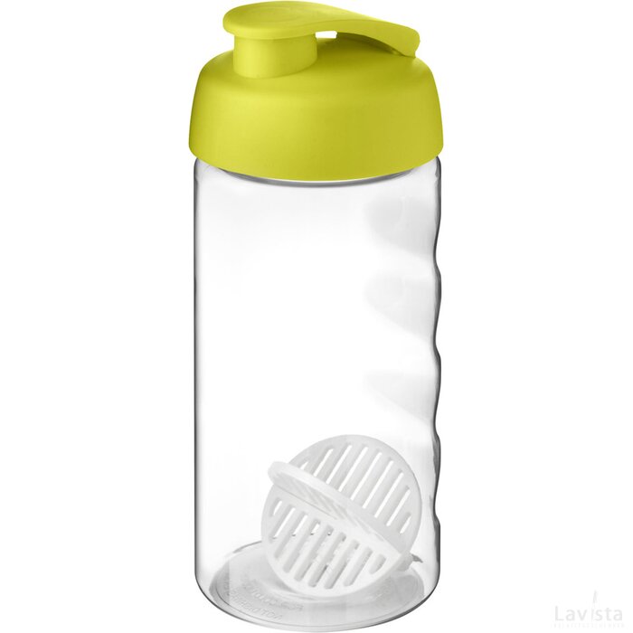 H2O Active Bop 500 ml sportfles met shaker bal Lime, Transparant Lime/Transparant