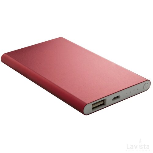 Flatfour Powerbank Rood