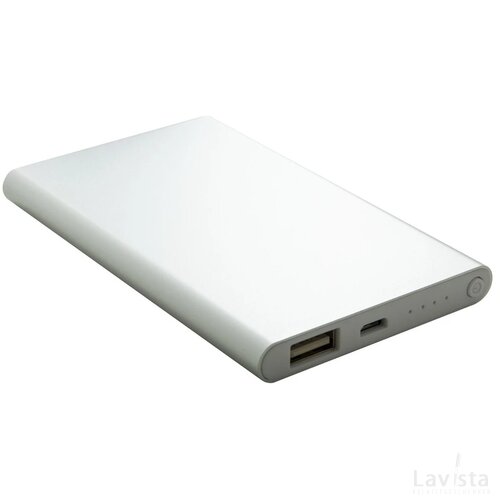 Flatfour Powerbank Zilver