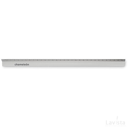 Driehoekige liniaal 30 cm Zilver