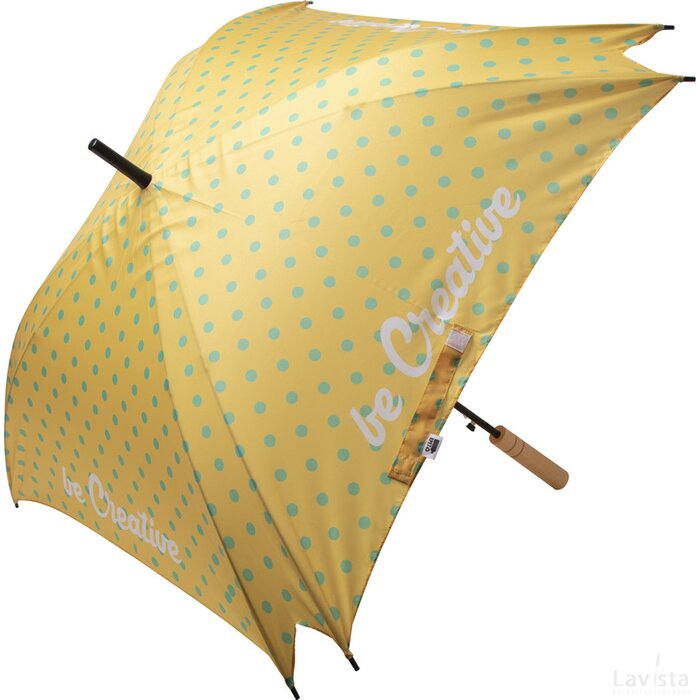 Crearain Square Rpet Custom Made Paraplu Wit