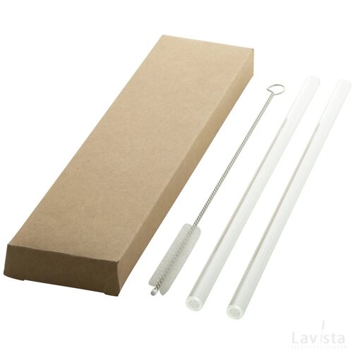 Glassip Glazen Rietjes Set Naturel