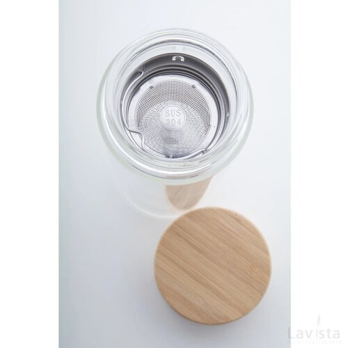Andina Glazen Thermosfles Naturel