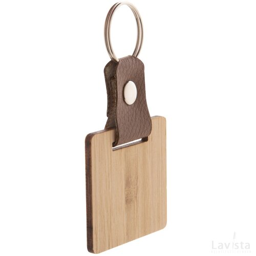 Blopp Sleutelhanger, Vierkant Naturel