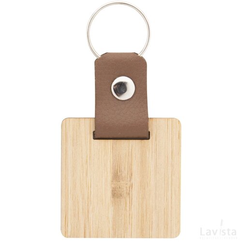 Blopp Sleutelhanger, Vierkant Naturel