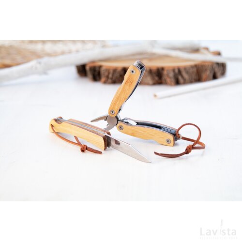 RVS zakmes met bamboe handvat Naturel