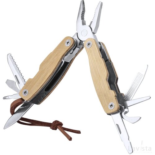 Bamboe multitool met 12 functies Naturel