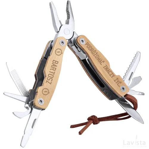 Bamboe multitool met 12 functies Naturel